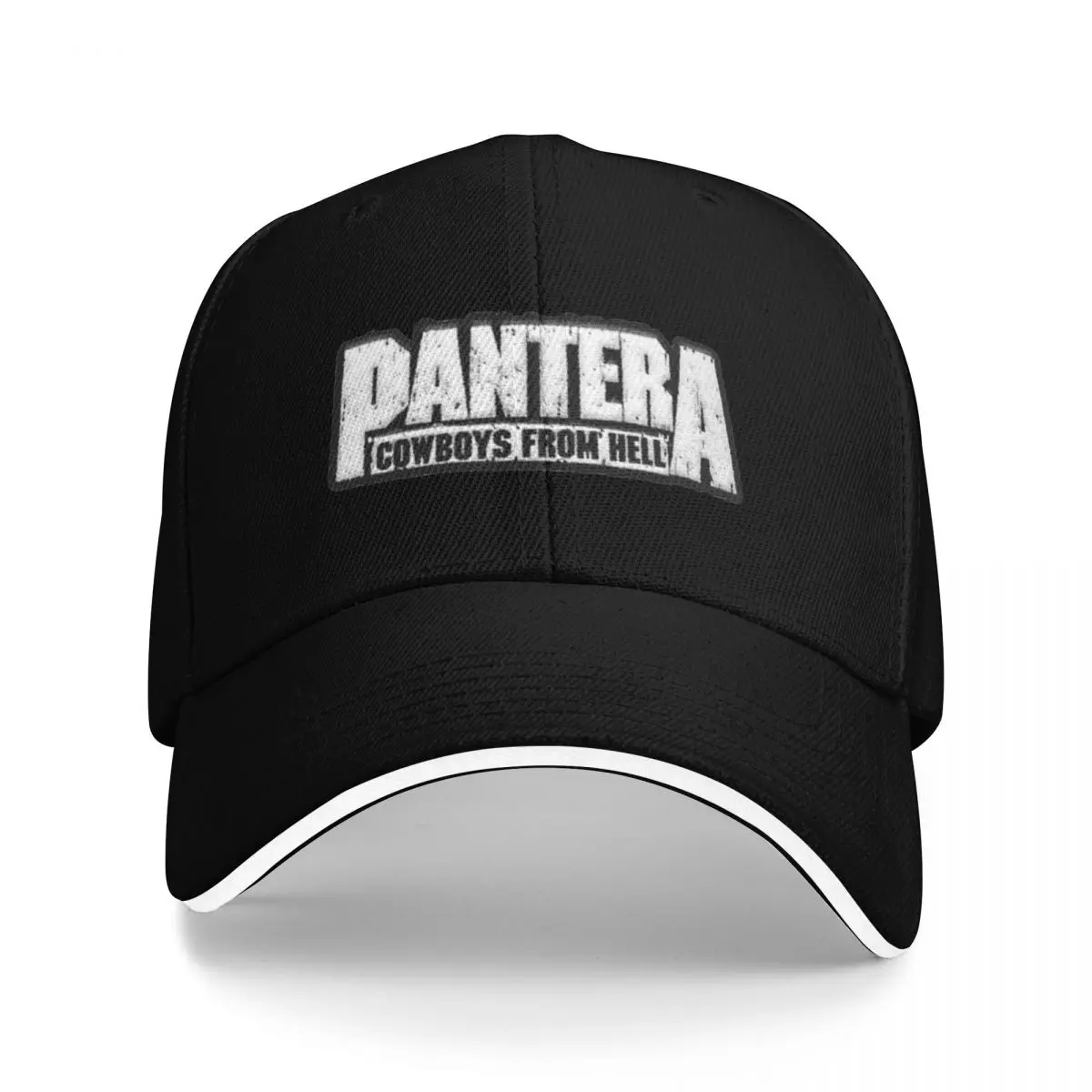 White Black Pantera Cowboys From Hell Summer Baseball Caps For Womens Unisex Female Beach Coquette Hat Trucker Cap