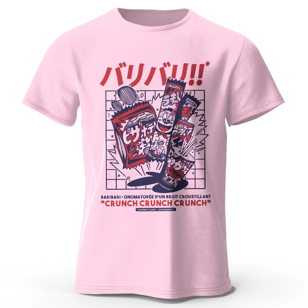 Süßes japanisches Leckereien-Grafik-T-Shirt – handbemalter Stil, lässige Alltagskleidung, leichter, bequemer Stoff