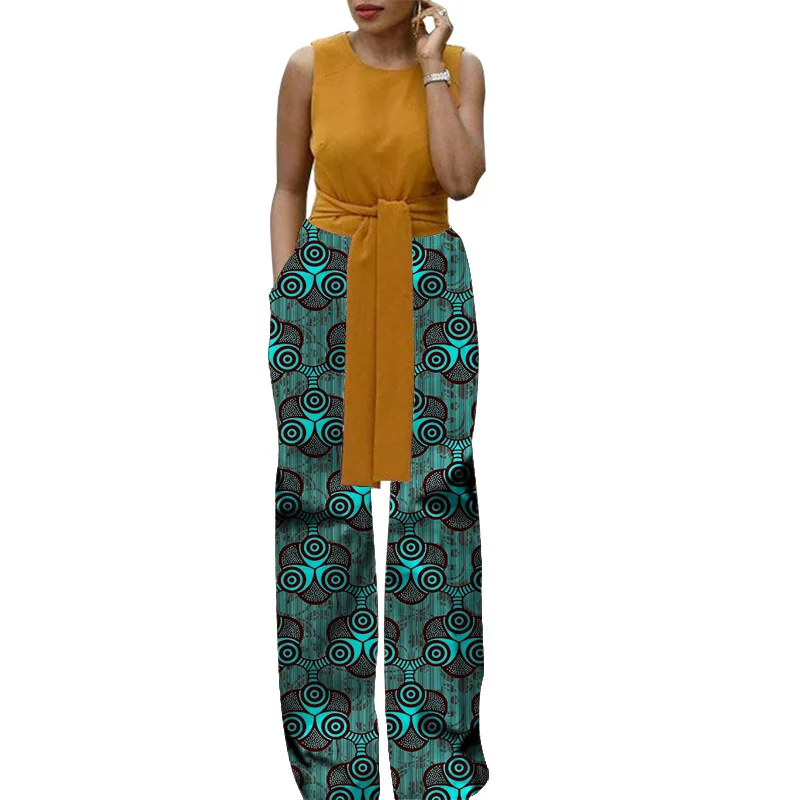

Original Design African Print Trousers Women's Wide Leg Pants Tailor Made Traditional Party Wear Customized Performance Costumes