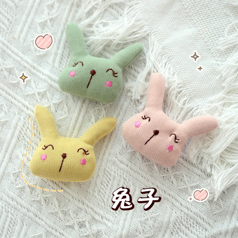 

100 Pcs Opening Gift Macaroon Color Rabbit Brooch Cartoon Cute Bag Pendant Diy Accessories Semi-finished Products