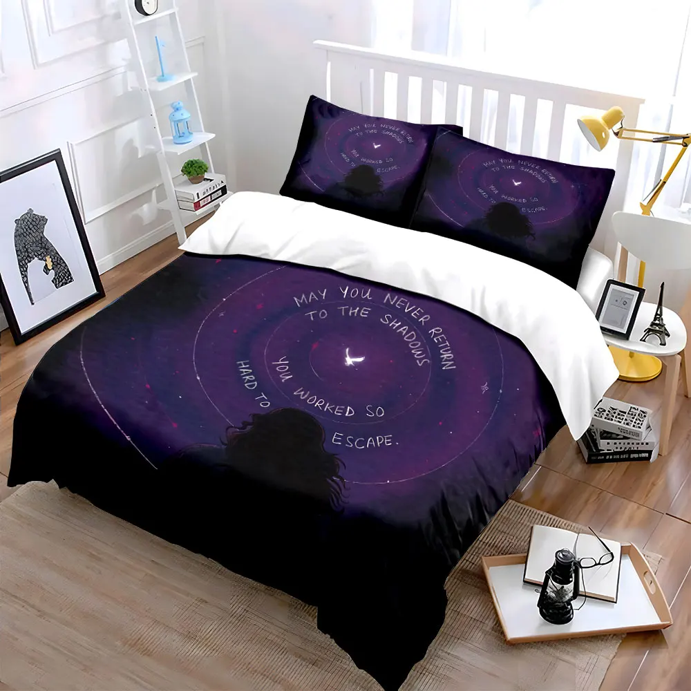 Inspirational Art Set Decoration Poster Bedding Set with 1 Duvet Cover 2 Pillowcases Single Double King Queen, Gift