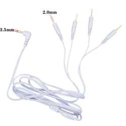 DC Head 3.5mm TENS Unit Replacement Electrode Lead Wires Cables Reusable 2.0mm Plug In TENS Machine