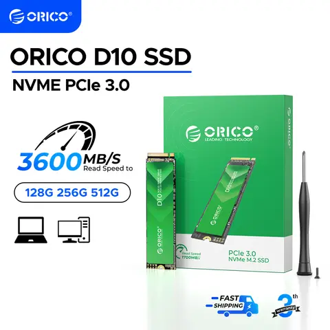 ORICO 2TB M.2 NVMe SSD, PCIe Gen3x4 2280 SSD Up to 3600MB/s, Internal Solid State Drive with TLC NAND Flash  Raspberry Pi 5