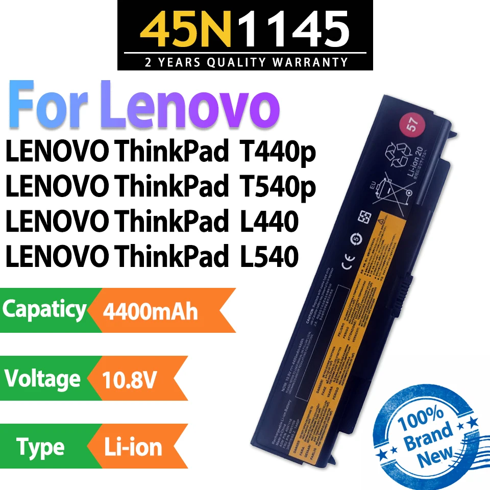 45N1145 4400Mah 10.8V Laptop Battery For Lenovo Thinkpad T440P Thinkpad T540P Thinkpad L440 Thinkpad L540 Thinkpad W540 45N1149