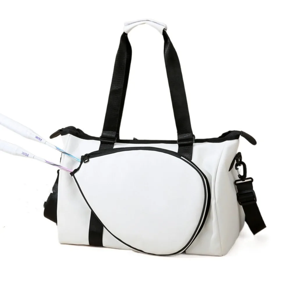 

Large Capacity Tennis Racket Bag with Handle Adjustable Tennis Shoulder Bag Multi-layer Pure Color Sports Fitness Bag Gym