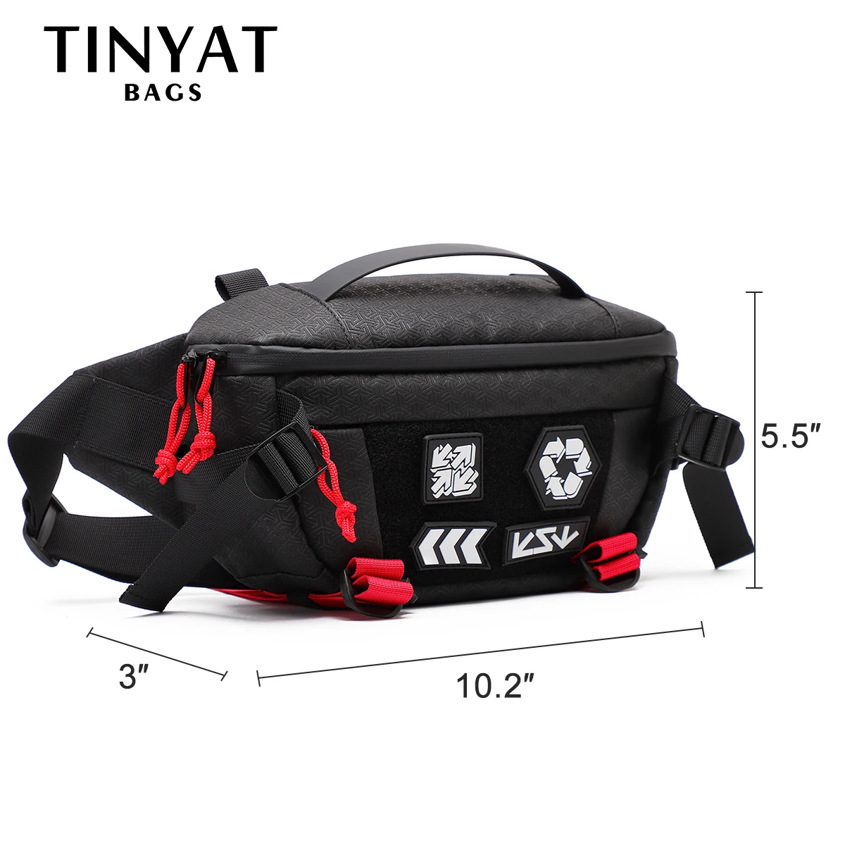 TINYAT-riñonera impermeable de gran capacidad para hombre, bolso de pecho deportivo, multifunción, para teléfono