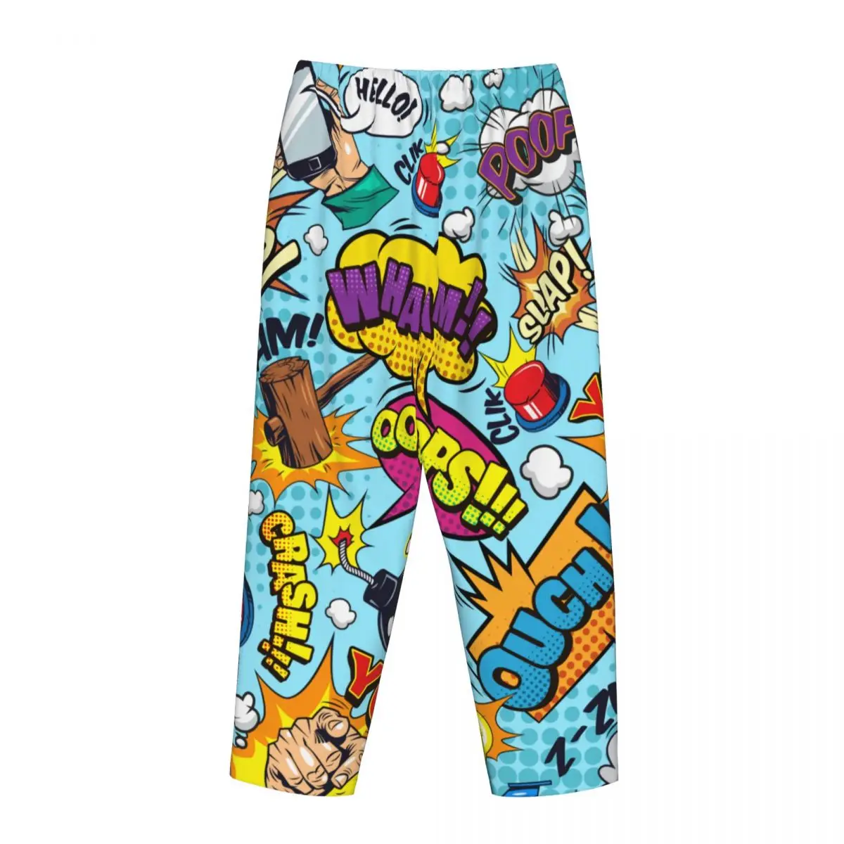 Calça de pijama super-herói de impressão personalizada feminina, desenhos animados, anime, filme, quadrinhos, artes do livro, sono, pijamas, fundos com bolsos