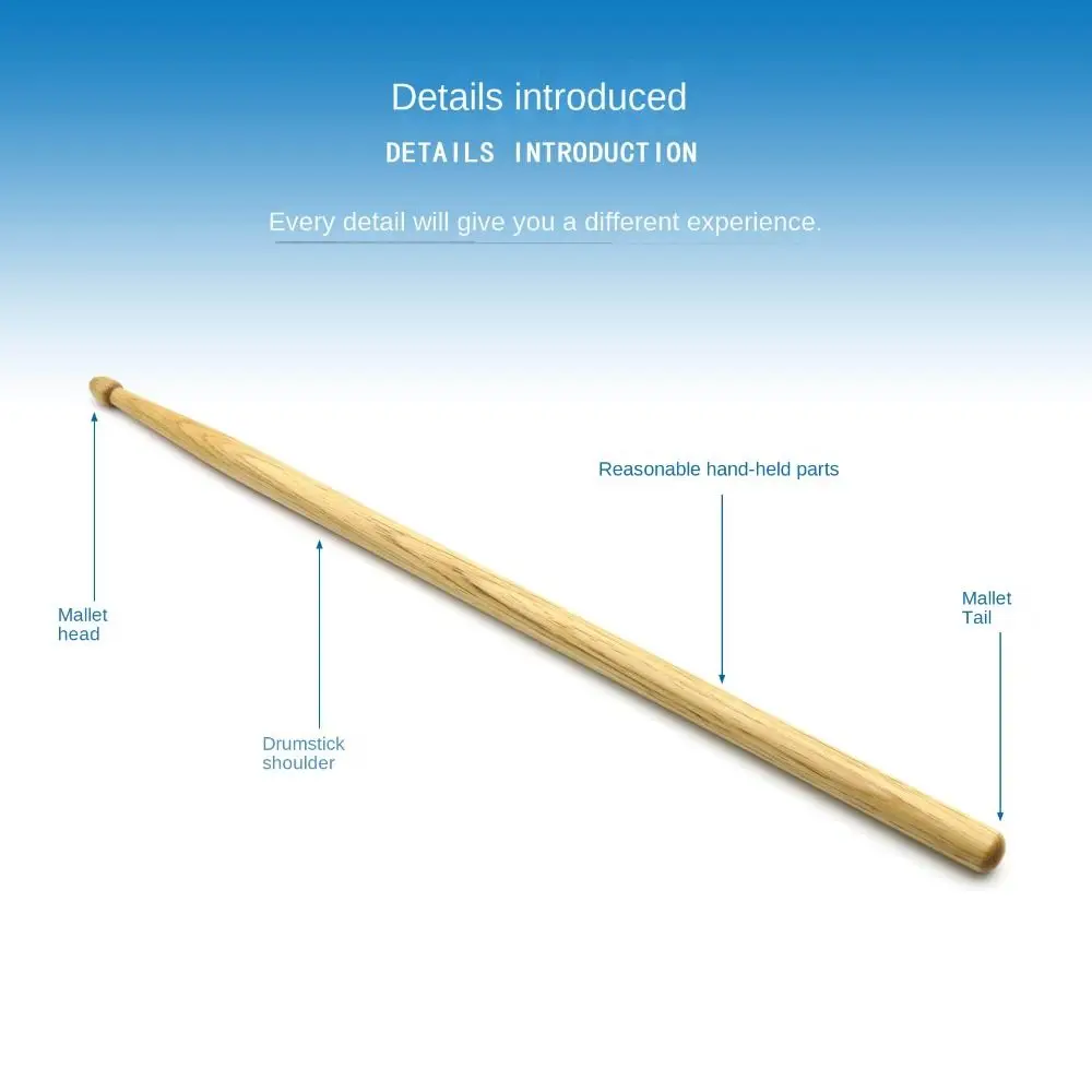 Классические барабанные палочки 5A/7A, аксессуары для деревянных дубовых инструментов, профессиональный барабанный набор Барабанов из орехового дерева