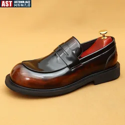 Newest 2025 Genuine Leather Men Driving Shoes Slip on Super Quality Comfortable Men Casual Cowhide Leather Moccasins Loafers