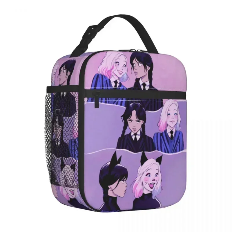 Wednesday And Enid Wenclair Insulated Lunch Bag Portable Meal Container Thermal Bag Tote Lunch Box Office Travel Bento Pouch