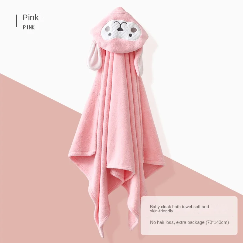 Baby Towels Soft Cartoon Baby Bath Towel Girl Boy Newborn with Hood Coral Fleece Infant Blanket Baby Bathrobe Quilt Washcloth