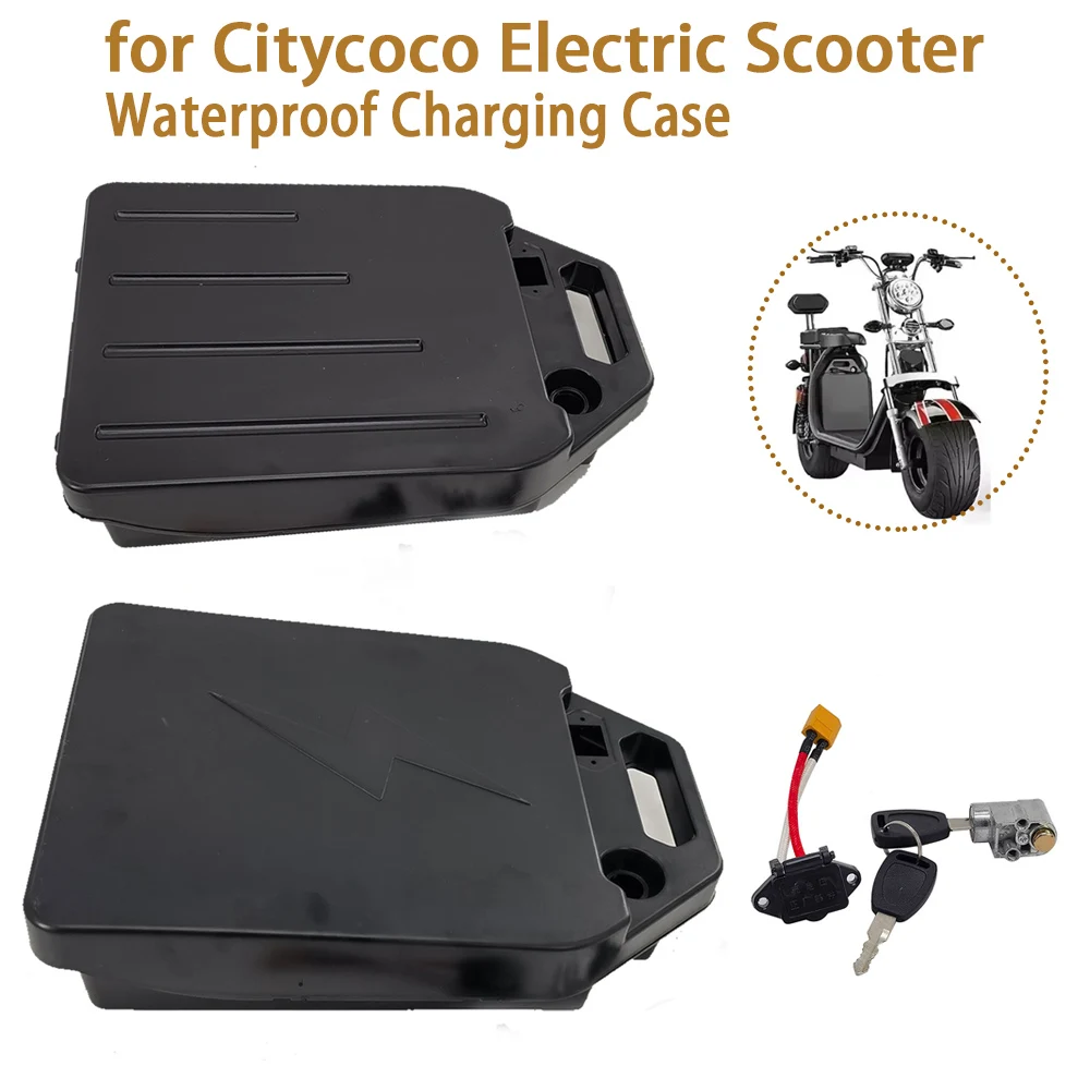 

for Citycoco Battery Box With Lock And Power Cable Interface For Citycoco Electric Scooter Accessories Battery Protection Case