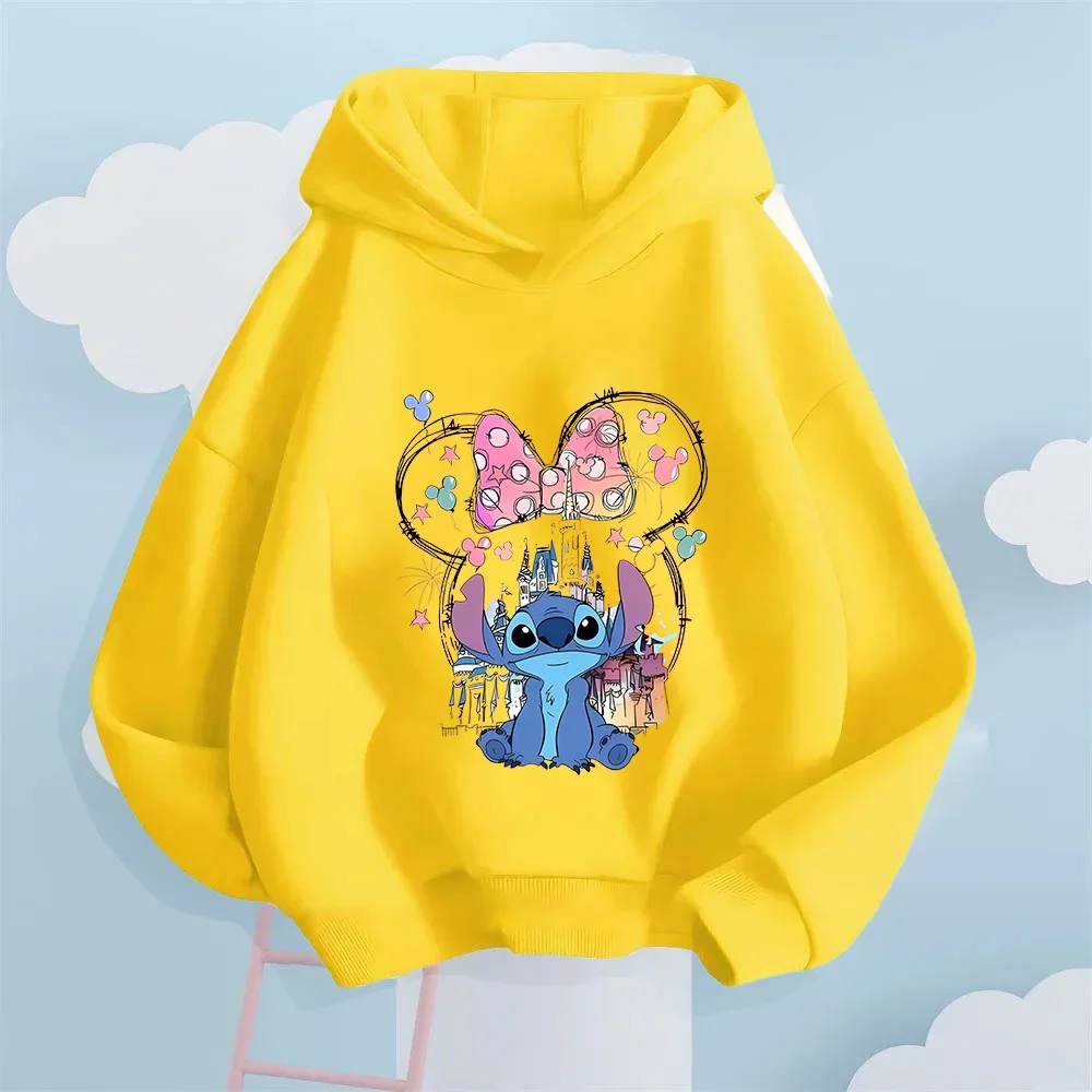 

Sudaderas infantiles con estampado de Castillo de Disney para niños y niñas, sudaderas con capucha de lana modernas y cómodas