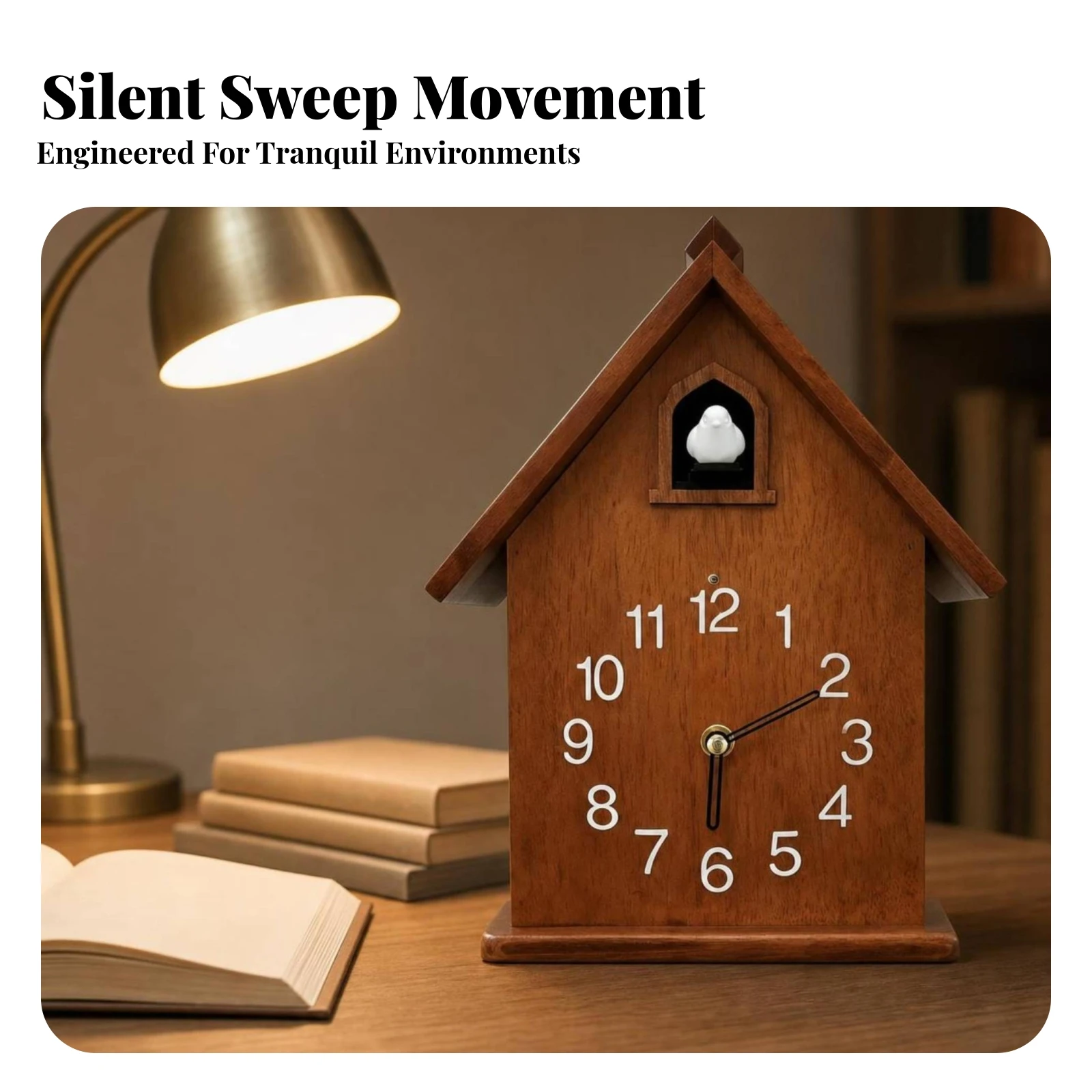 Wooden Cuckoo Clock Whimsical Cuckoo Clock with Pendulum Decorative Rustic for Living Room, Study