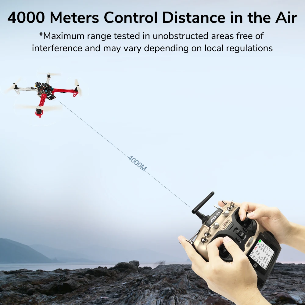 Radiolink R9DS RC Receiver 9 Channels Flight Information Transmission SBUS/PWM/PPM Signal Compatible with AT9 AT9S AT10II AT10