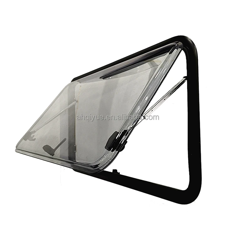 RV Body Parts Supply Round Corner Caravan Window With Double Panel Acrylic Glass