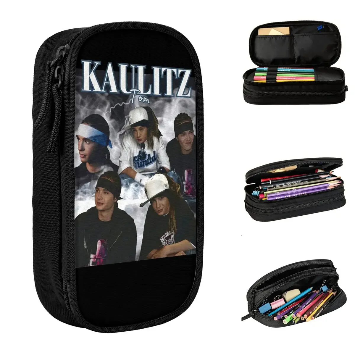 Creative Tokio Hotel Tom Kaulitz Vintage Pencil Cases Pencil Pouch Pen for Student Large  Bags Students School Gifts Stationery