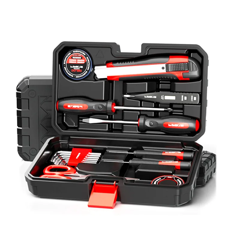 Electric multi-functional household tool set promotion, custom-made samples, pliers and hammers for hard box packaging