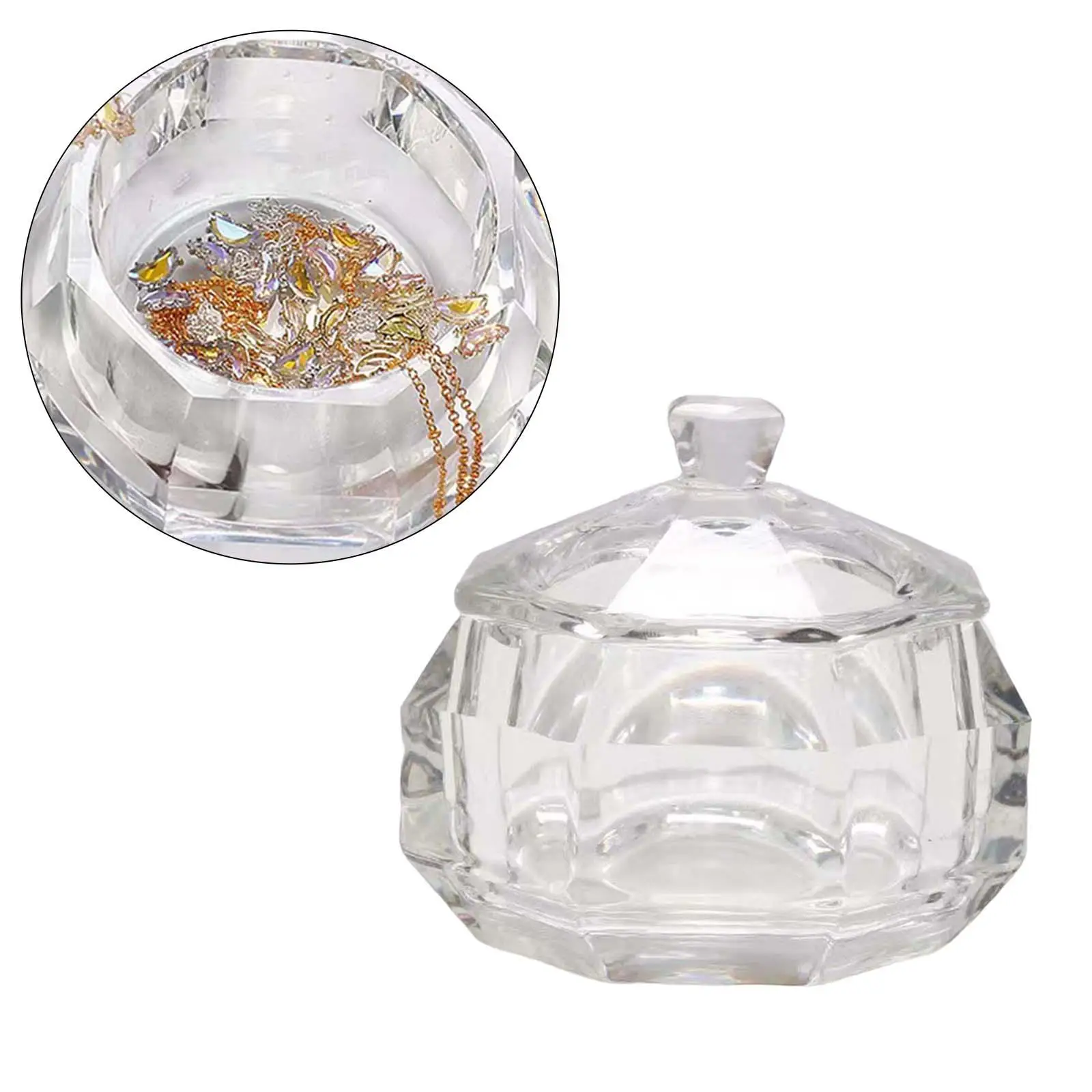 الزجاج كوب كريستال مسمار الفن الاكريليك السائل Dappen طبق السلطانية لخلط السائل مسمار غسل صالون الأظافر المهنية