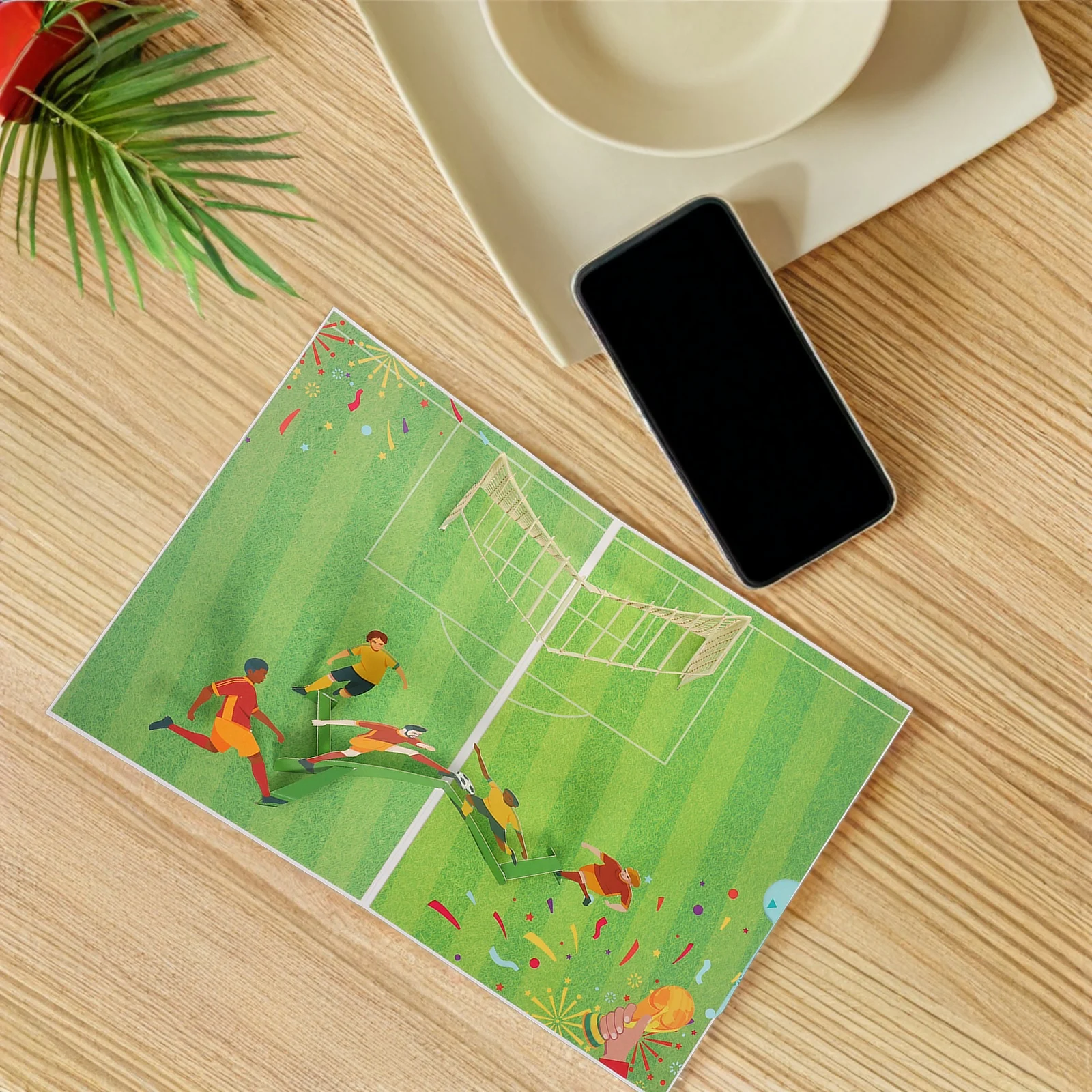 

3D Football Greeting Card Premium Pop Up Birthday Card For Teens Adults Material Cheerful Decorative Festival