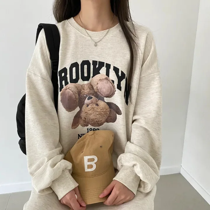 Japanisches Herbst-Winter-Frühlings-Langarm-Dünnes Kleid Damen Fleece-Oberteil Mittellanger Trendiger Rock Übergröße Lässiges Langes Kleid – Detail 7