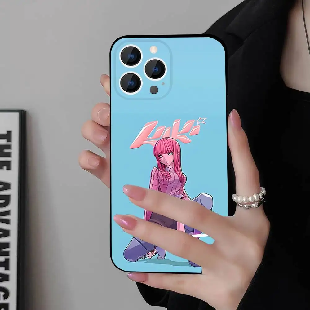 حافظة هاتف A-Alter Ego L-Lisa-A لهاتف iPhone 17,16,15,14,13,12,11,Pro,Max,Plus,E,Air,غطاء أسود واقٍ صغير