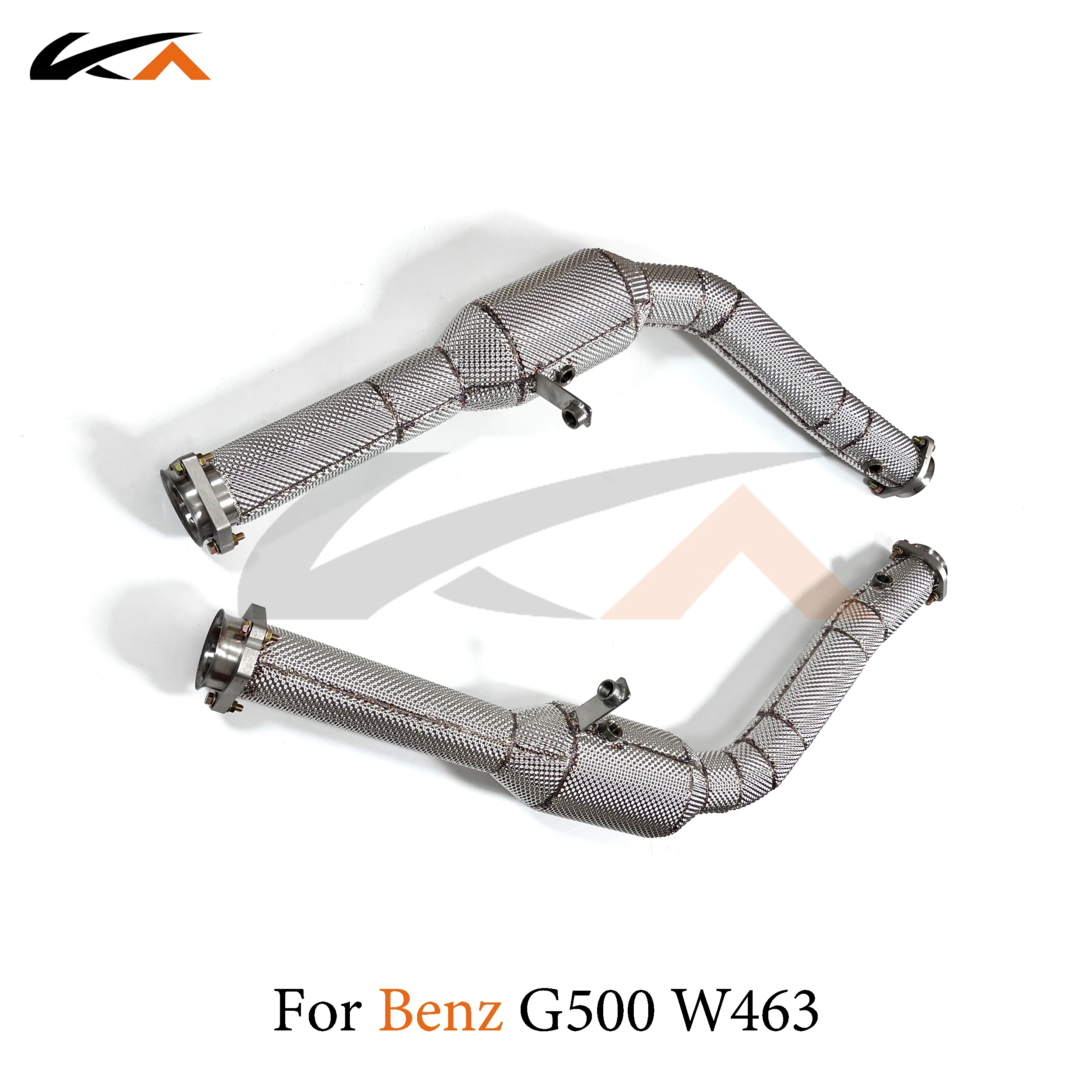KA Tuning downpipe cabezales de acero para Mercedes-benz G500 W463 piezas de rendimiento catalisis de escudo térmico