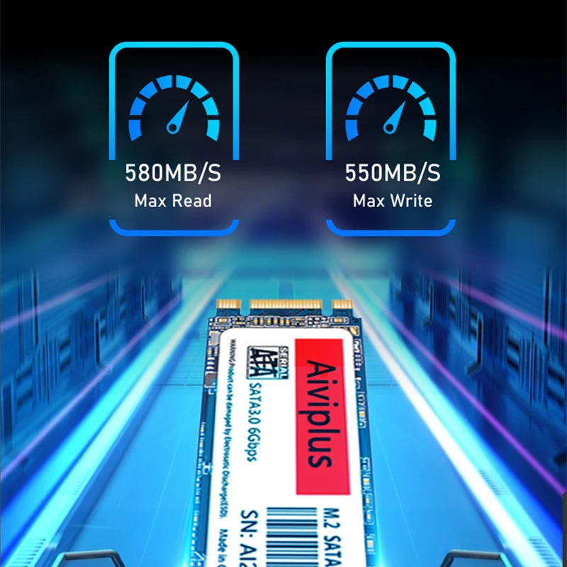 Aiviplus SSD Ngff M2 1tb 256GB 512gb M2 SATA 128gb 2280 SATA3 6Gb Internal Solid State Drive Hard Disk untuk Notebook Desktop