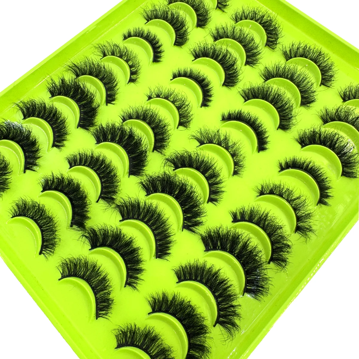 新しい 20 ペアナチュラルロングミックススタイルミンクつけまつげメイクアップキットミンクまつげエクステンションまつげ短いまつげ