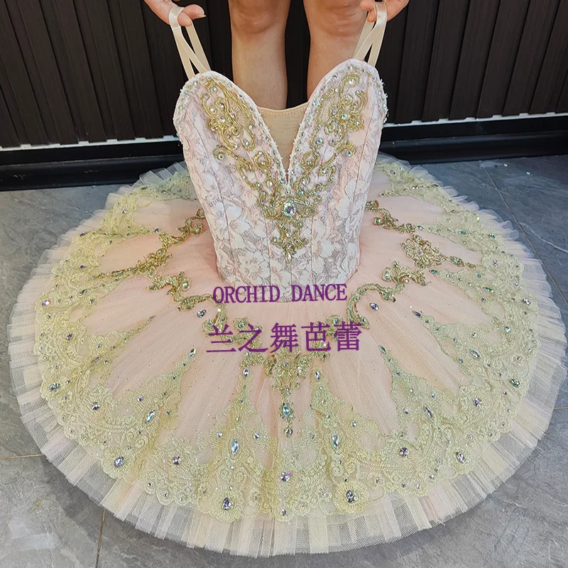 BT2507134 Profissional Tamanho Personalizado Cor Personalizado Crianças Meninas Mulheres Adulto Creme Ballet Tutu Trajes