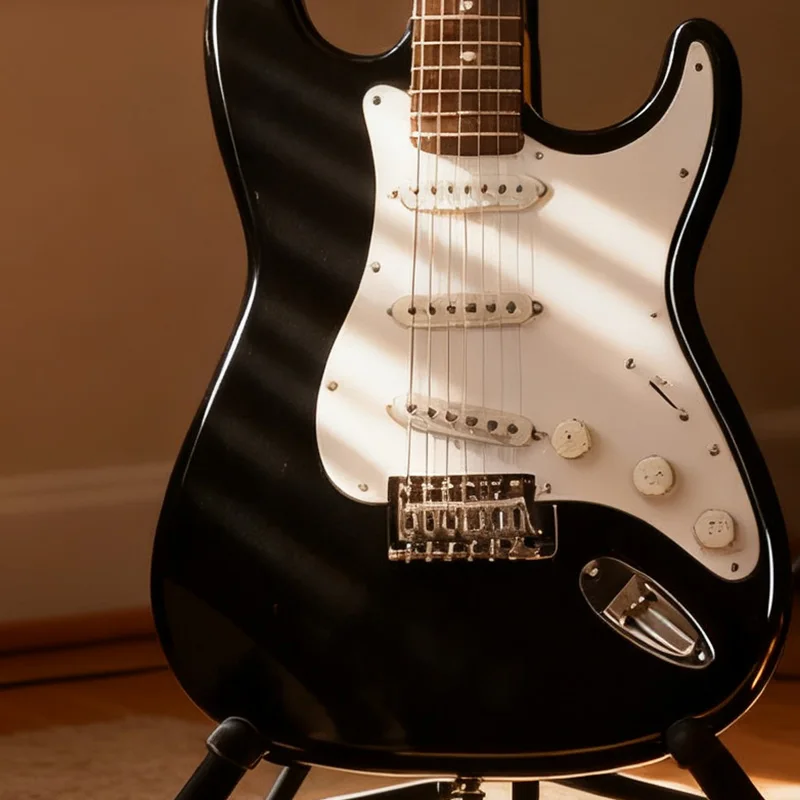 مجموعة جيتار إلكتروني احترافية اهتزاز واحد للمبتدئين ممارسة جيتار خشبي محمول على مستوى الدخول طقم جيتار متين #3