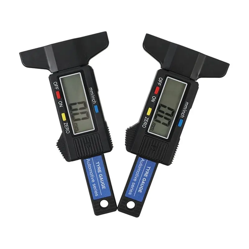 

ABFI For Car Tire Wear Check Checker Digital Depth Gauge Caliper LCD Tire Tread Gauge 0-25Mm Measurer Tool Tyre Tread Depth Test