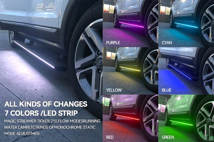 Marchepieds électriques PowerStep avec lumière LED, accessoires de voiture personnalisés