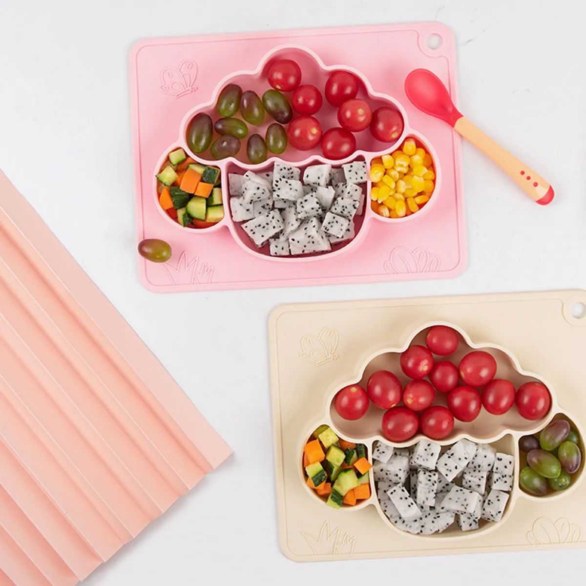 

Babies Anti-fall Silicone Meal Plate Tray Supplementary Food Non-slip Silica Gel Toddler