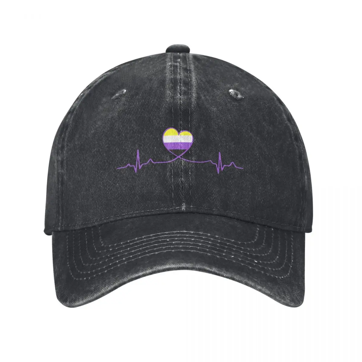

Non-binary Heartbeat Baseball Cap Golf Hat Sun Hat For Children Man Women's