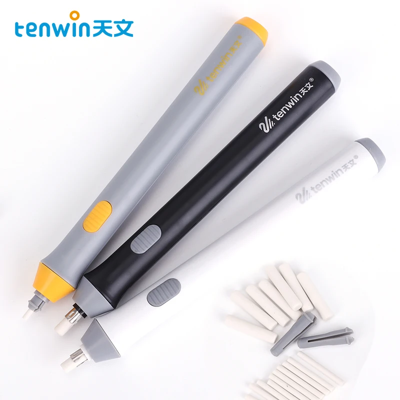 tenwin-調整可能な電動消しゴム、ゴムリフィル付き、バッテリー電源、スケッチ描画消去用、学校文具用品