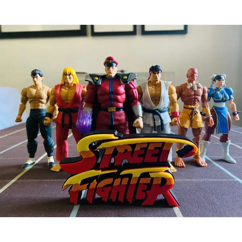 Anime Street Fighter 3D Font Stand-up Logo Model PLA  Arcade Game Ryu Ken Figure Ornament Cosplay Exhibition Decoration Toy Gift - view 5