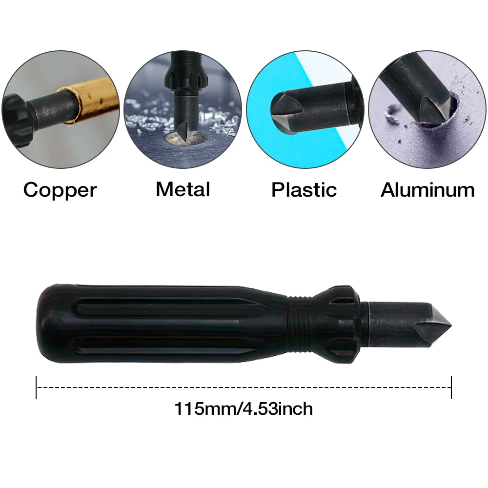 New Short Length Hand Reamer & Countersink General Tools Deburring & Trimming Scraper Professional Carpentry Deburring Tool Set