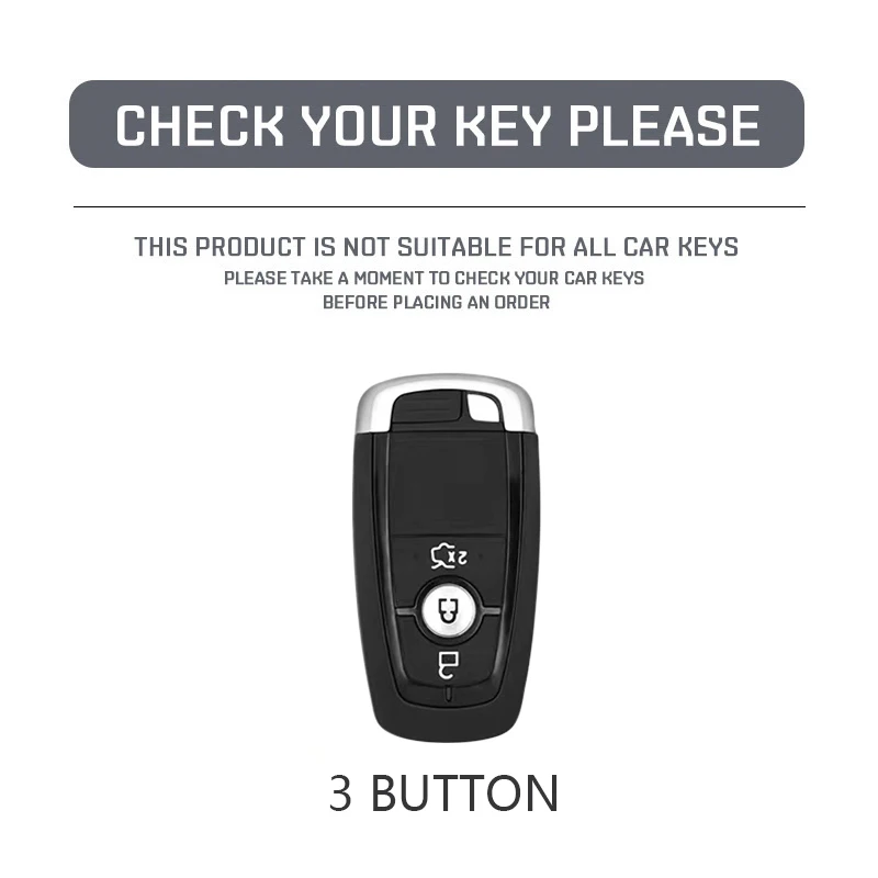 3 Buttons TPU Car Remote Key Case Cover Shell Fob For Ford Fusion Edge Mustang Explorer F150 F250 F350 F450 Keychain Accessories