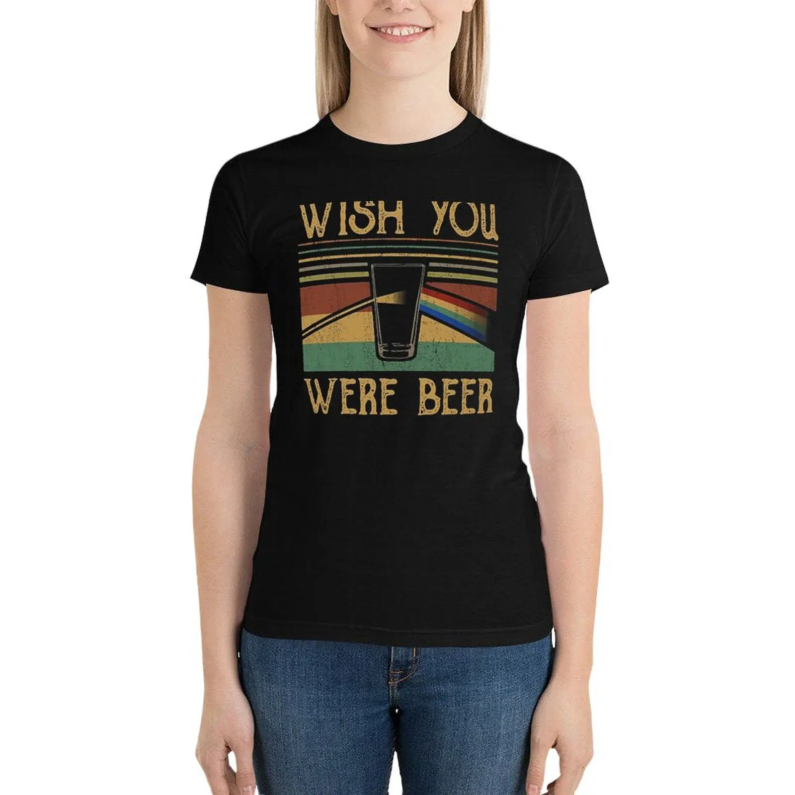 Wish You Were Beer T-Shirt shirts graphic tees korean fashion funny summer top workout t shirts for Women