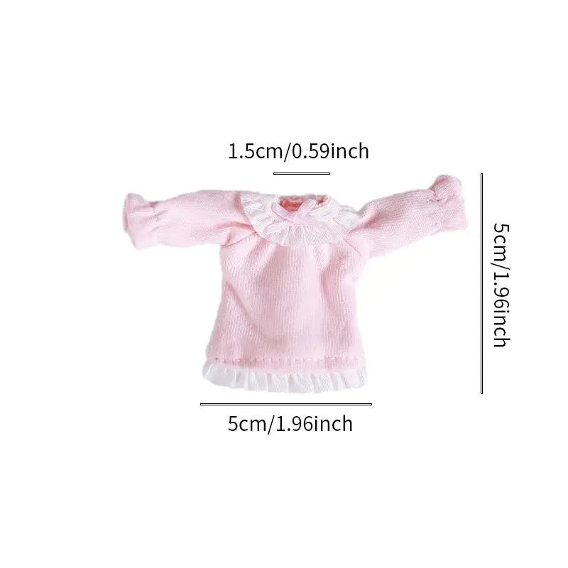For Obitsu 11 Doll Cute Pajamas Dress For OB11 1/12 Gsc Molly YMY Asi 2.0 Body9 Doll Cloth NAGI Doll Outfit Clothes