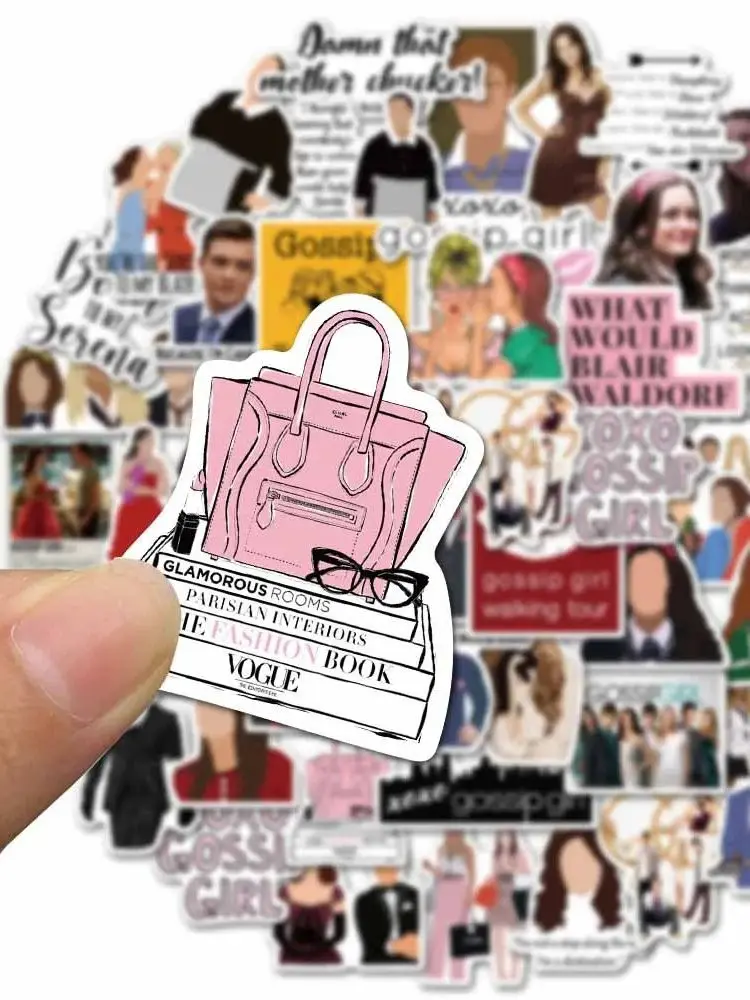 50 pièces Gossip Girl émission de télévision Graffiti autocollants pour meubles mur bureau bricolage chaise coffre de voiture ordinateur décalcomanie TV moto