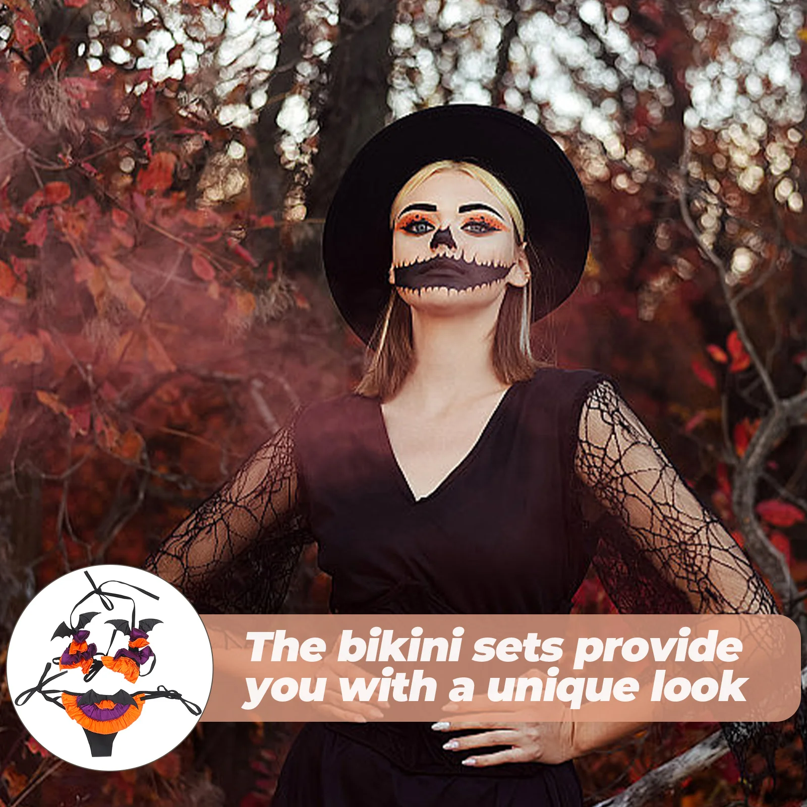 

1 комплект, костюм дьявола, комплект бикини, женский купальный костюм, комплект бикини для пляжа, бассейна, вечеринки, Хэллоуина, купальники