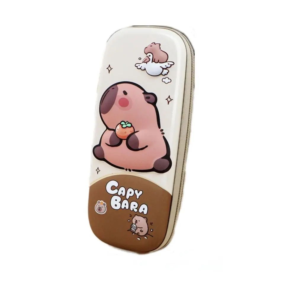 New Multi Layer Stationery Bag Capybara Cartoon Pencil Cases Multifunctional Portablae School Supplies School