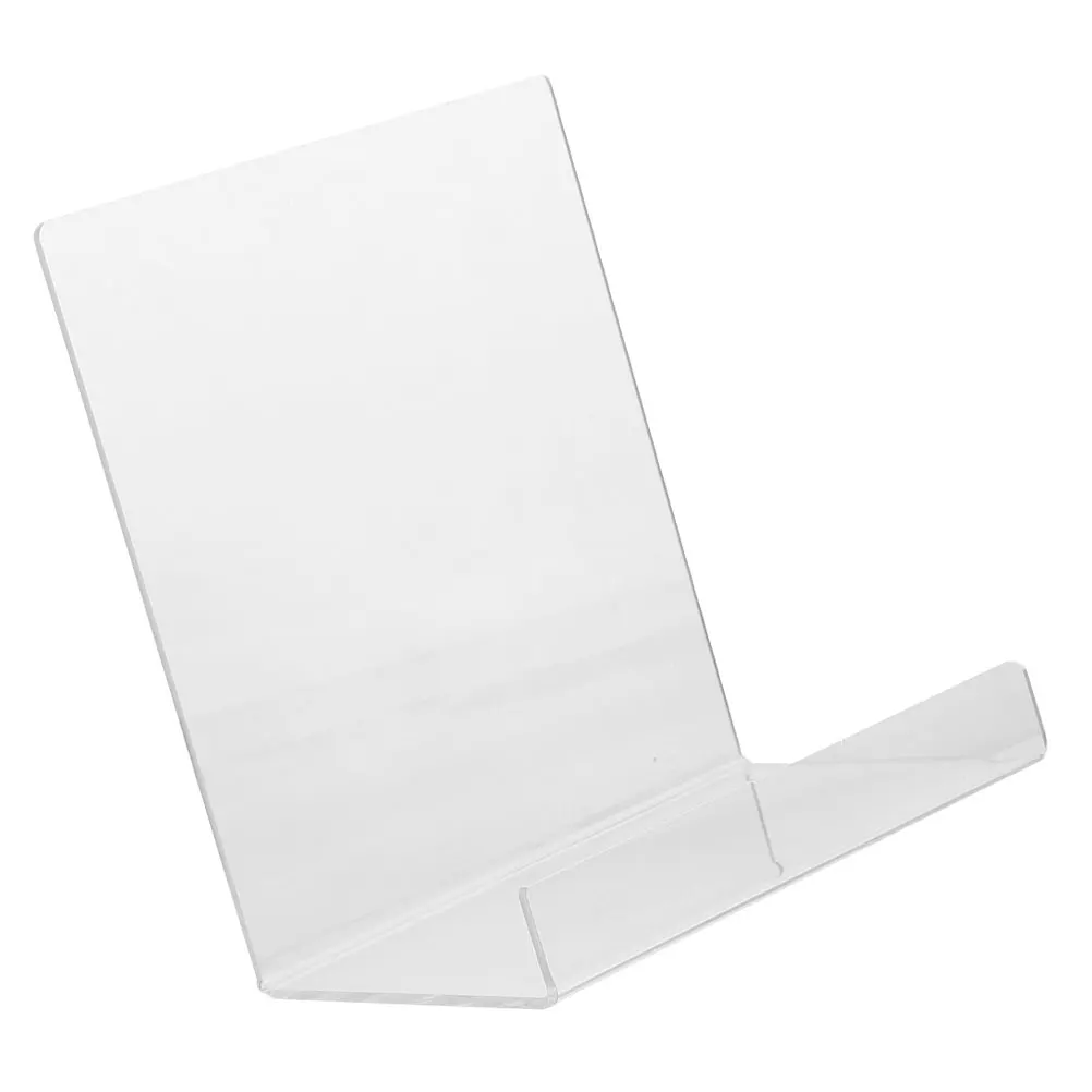 

Record Stand Acrylic Bookshelf Transparent Holder Desk Organizer Clear Stands Storage Display Rack Top Bracket School Support