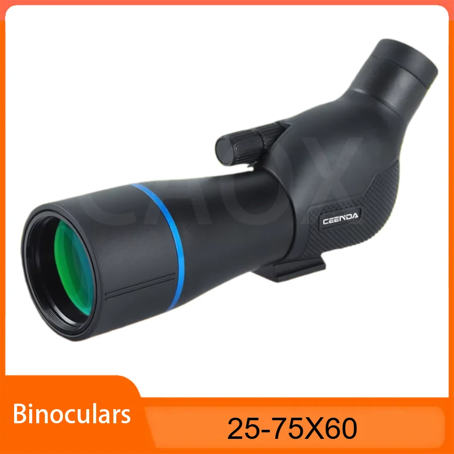 25-75X60 Monocular Telescope Waterproof Zoom Spotting Scope HD Prism for Bird Watching Target Shooting Travel Concerts