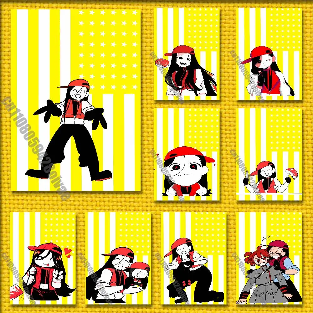 

Yi Xi Singer Meat Girl America USA Poster Wall Murals Suitable For Home 21x30cm Self-adhesive Decorative Sticker Playbill Cover