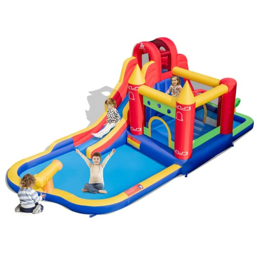 9in1 Inflatable Bounce Castle with Water Slide and Splash Pool without Blower