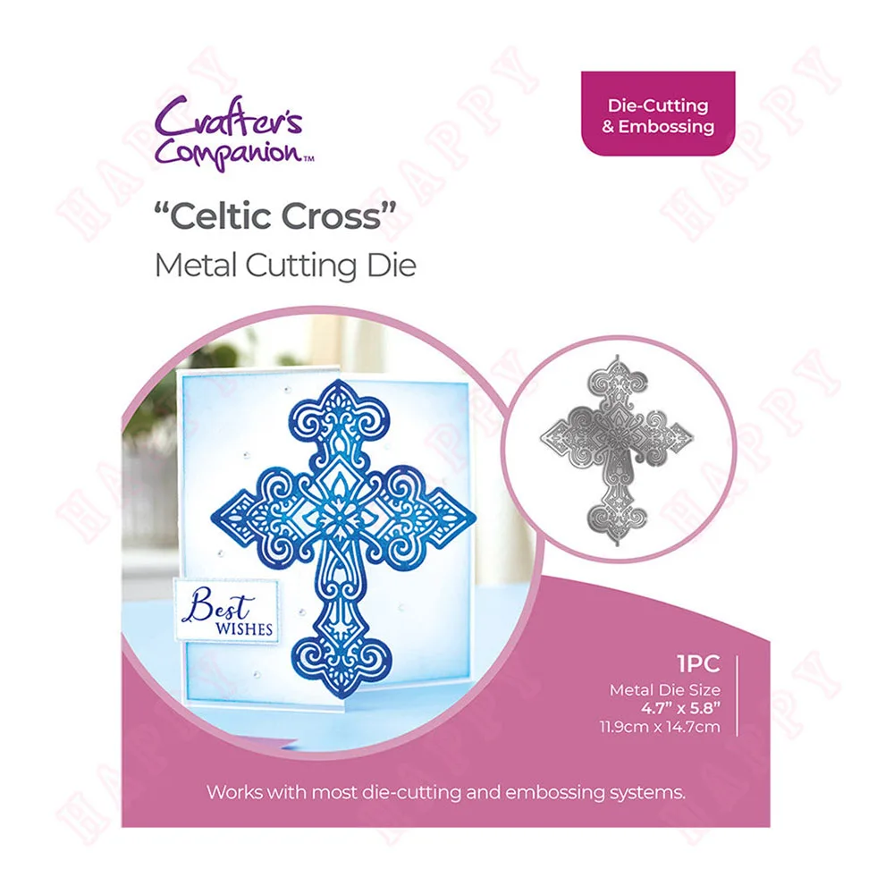 

Celtic Cross bless Metal Cutting Dies For DIY Scrapbooking Diary Photo Album Paper Cards Decorative Craft Embossing Template New