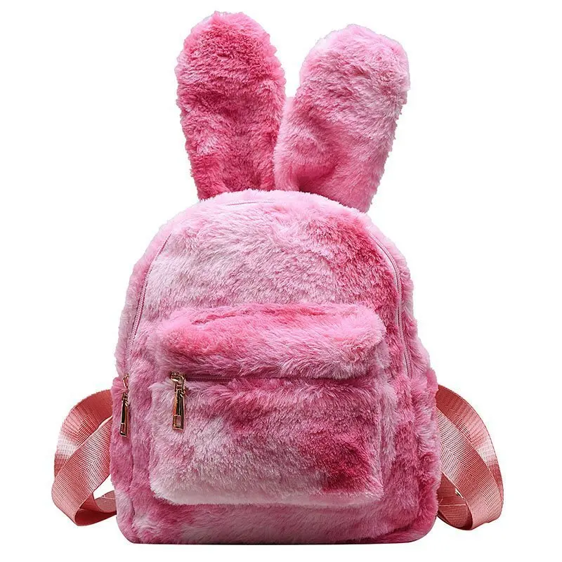 Kid\'s Backpack Easter Mini Simple Plush Rabbit Bag Korean Children\'s Plush Bear Pendant Shoulder Bag Tide Child Girl Purse Bag